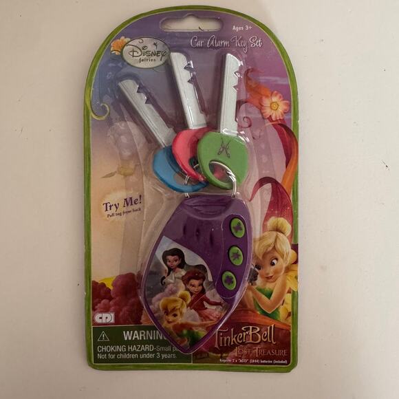 Disney Fairies TinkerBell and The Lost Treasure Car Alarm Key Set 2010 New - Picture 1 of 4
